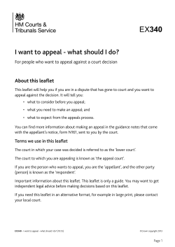 EX340 - I want to appeal - what should I do?