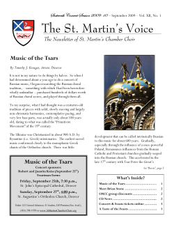 The St. Martin`s Voice - St. Martin`s Chamber Choir