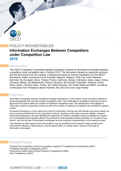 Information Exchanges Between Competitors under