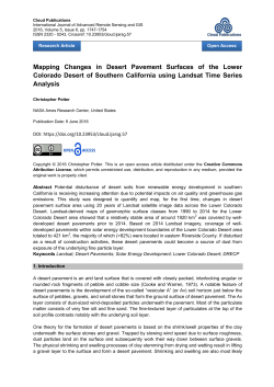 Mapping Changes in Desert Pavement Surfaces of the Lower