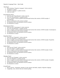 Figurative Language Poster &ndash; Quiz Grade Title Panel