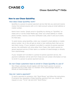 Chase QuickPay SM FAQs