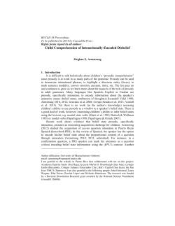 Child Comprehension of Intonationally-Encoded Disbelief