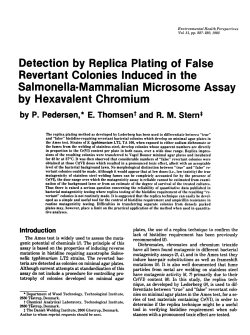 Detection by Replica Plating of False Revertant