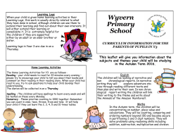 WPS Y3 AUT 16 Curriculum Booklet