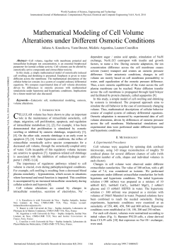 Mathematical Modeling of Cell Volume Alterations under Different