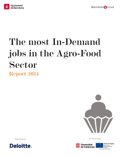 The most In-Demand jobs in the Agro-Food Sector