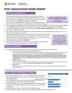 Post-Grad Work Permit - University of Winnipeg