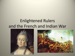 Enlightened Rulers and the French and Indian War