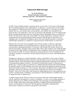 Classroom Walk-through - Alberta Teachers` Association