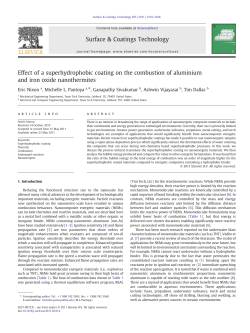 Effect of a superhydrophobic coating on the combustion of