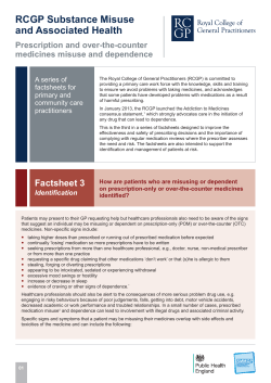 Addiction to medicines factsheet 3