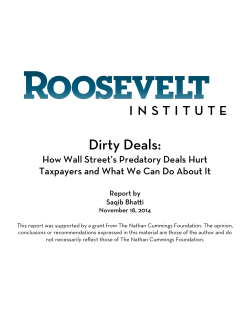 Dirty Deals - Roosevelt Institute
