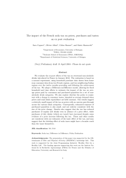 The impact of the French soda tax on prices, purchases and tastes