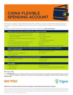 CIGNA FLEXIBLE SPENDING ACCOUNT