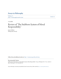 Review of "The Stubborn System of Moral