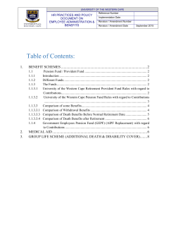 Table of Contents: