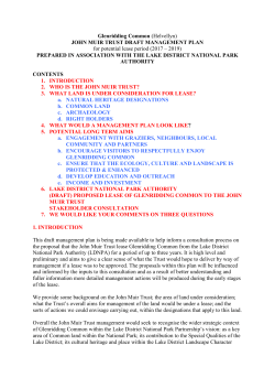 Glenridding Common (Helvellyn) JOHN MUIR TRUST DRAFT