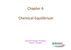 Chapter 6 Chemical Equilibrium