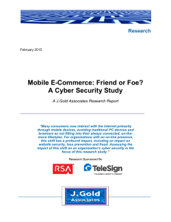 Mobile E-Commerce: Friend or Foe?