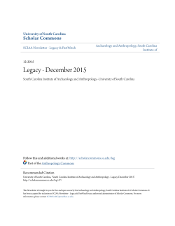 Legacy - December 2015 - Scholar Commons