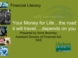 Your Money for Life…the road it will travel….depends on you
