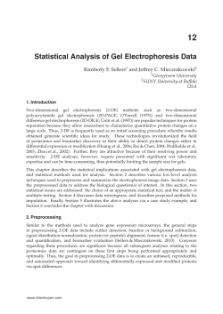 Statistical Analysis of Gel Electrophoresis Data