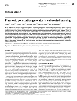 Plasmonic polarization generator in well-routed beaming