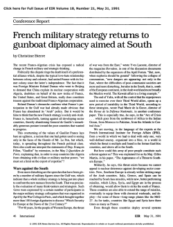 French Military Strategy Returns to Gunboat Diplomacy Aimed at