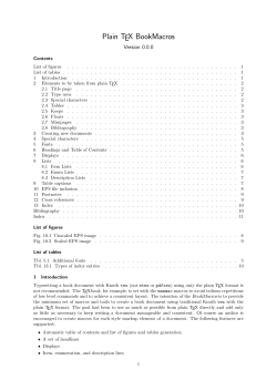 Plain TEX BookMacros