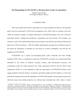 The Dismantling of CONASUPO, a Mexican State Trader in Agriculture