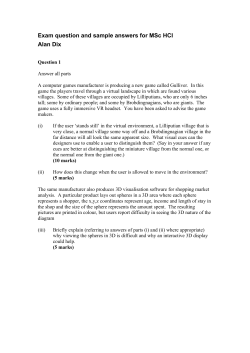Exam question and sample answers for MSc HCI Alan Dix