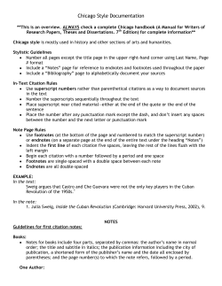 Chicago Style Documentation