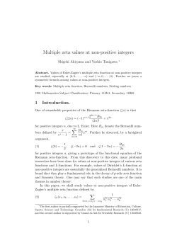 Multiple zeta values at non