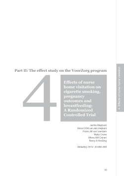 Effects of nurse home visitation on cigarette smoking, pregnancy