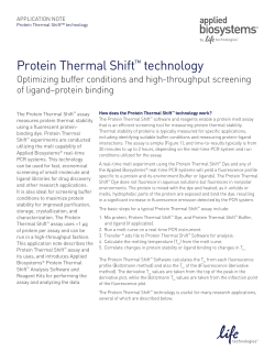 Protein Thermal Shift™ technology