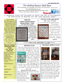 The Quilting Squares Quilt Shop