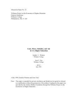 Costs, Prices, Subsidies, and Aid in U.S. Higher Education