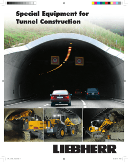 Special Equipment for Tunnel Construction
