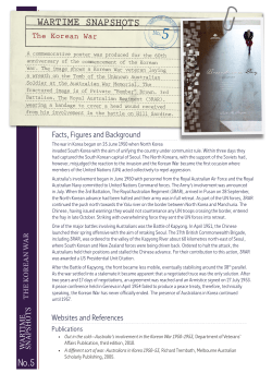 The Korean War - ANZAC Portal - Department of Veterans` Affairs