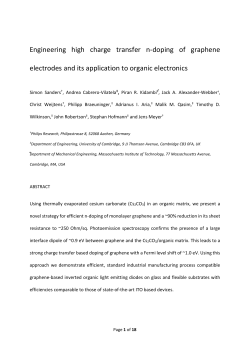 Engineering high charge transfer n-doping of graphene electrodes