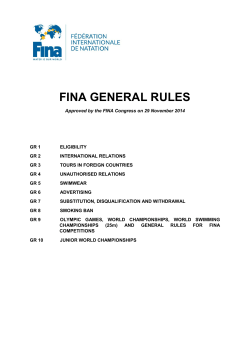 FINA GENERAL RULES