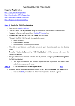 tan registration procedure