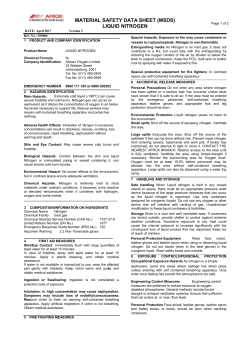 material safety data sheet (msds) liquid nitrogen