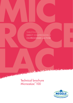 MicroceLac100 - Meggle Pharma