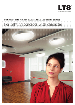 For lighting concepts with character