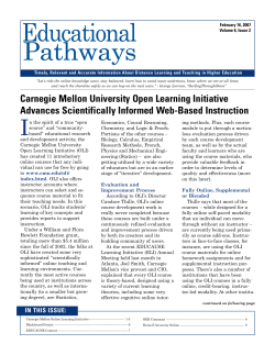 Carnegie Mellon University Open Learning Initiative
