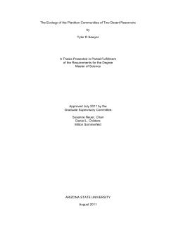 The Ecology of the Plankton Communities of Two Desert Reservoirs