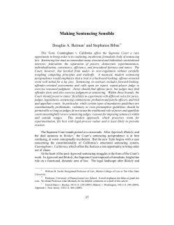 Making Sentencing Sensible - Moritz College of Law