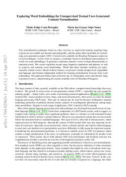 Exploring Word Embeddings for Unsupervised Textual User